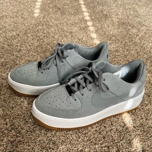 Grey Nike Air Force Platform (size 6.5)